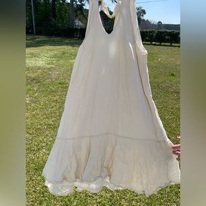 Entro cream double lined dress